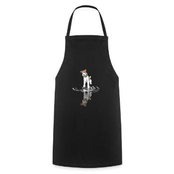 Foxterrier Drahthaar | Foxterrier T-Shirt - Kochschürze - Schwarz - Vorne - AI Model Male 185 dark (185cm)