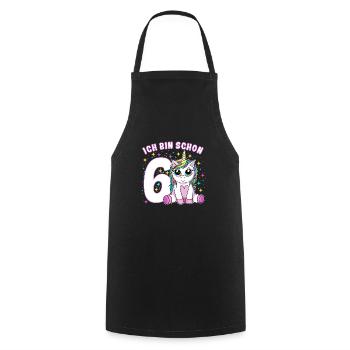 Kinder Geburtstagsshirt 6. Geburtstag Einhorn - Kochschürze - Schwarz - Vorne - AI Model Male 185 dark (185cm)