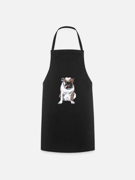 English Bulldog | Old English Bulldog - Kochschürze - Schwarz