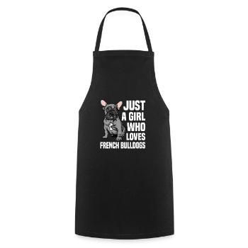 French Bulldog | French Bulldog - Cooking Apron - black - Front - AI Model Male 185 dark (185cm)