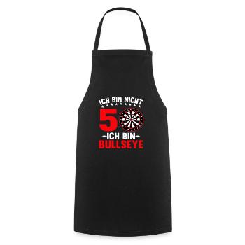 Ich Bin Nicht 50 Ich Bin Bullseye | Herren Dart - Kochschürze - Schwarz - Vorne - AI Model Male 185 dark (185cm)