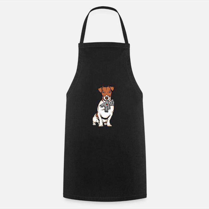 Jack Russell Terrier Kuscheltier - Kochschürze - Schwarz