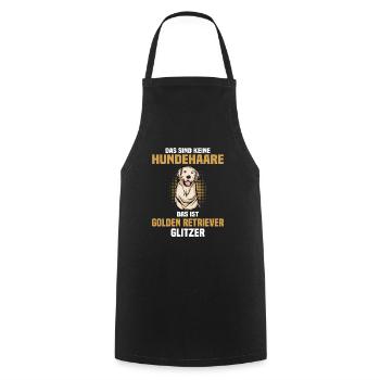 Golden-Retriever | Golden Retriever - Kochschürze - Schwarz - Vorne - AI Model Male 185 dark (185cm)