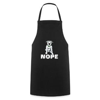 Nope American Bulldog canin - Tablier de cuisine - noir - Devant - AI Model Male 185 dark (185cm)