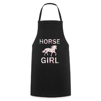 fille de cheval - Tablier de cuisine - noir - Devant - AI Model Male 185 dark (185cm)