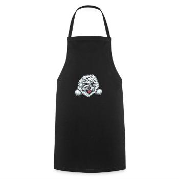 Bichon Frise - Tablier de cuisine - noir - Devant - AI Model Male 185 dark (185cm)