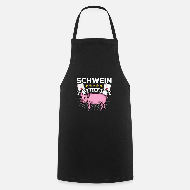 Doppelkopf - Kochschürze - Schwarz