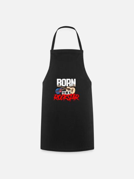 Bass Guitar Guitar - Cooking Apron - black