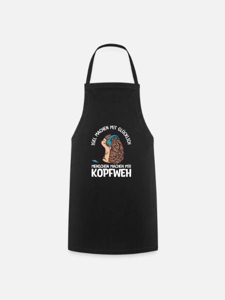 Igel - Kochschürze - Schwarz