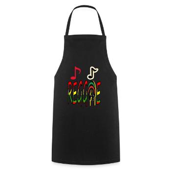 Reggae Music Rasta Gift Jamaica Gift Idea - Cooking Apron - black - Front - AI Model Male 185 dark (185cm)