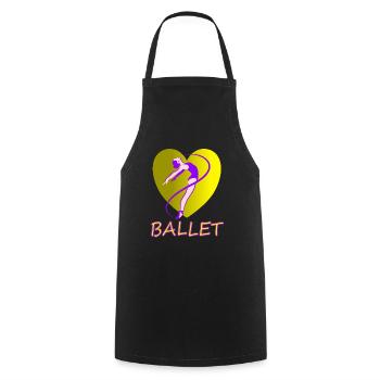 Ballett-Tänzerin Balletttänzer Tanzschule Geschenk - Kochschürze - Schwarz - Vorne - AI Model Male 185 dark (185cm)