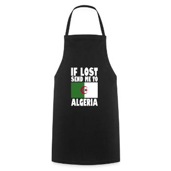 Algeria Flag Saying - Cooking Apron - black - Front - AI Model Male 185 dark (185cm)