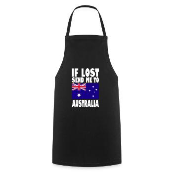 Australia Flag Saying - Cooking Apron - black - Front - AI Model Male 185 dark (185cm)