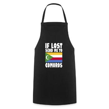 Comoro's flag saying - Cooking Apron - black - Front - AI Model Male 185 dark (185cm)