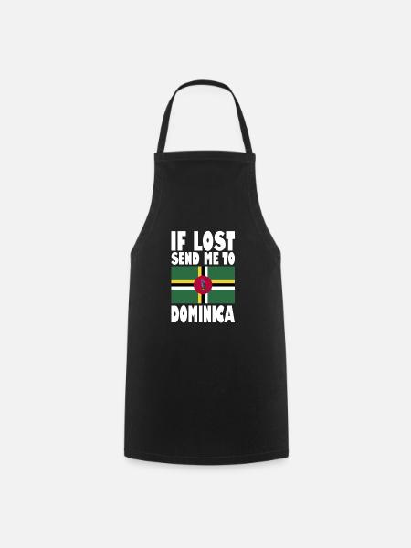 Drapeau de la Dominique - Tablier de cuisine - noir