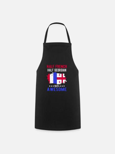 Moitié Français moitié géorgien - Tablier de cuisine - noir
