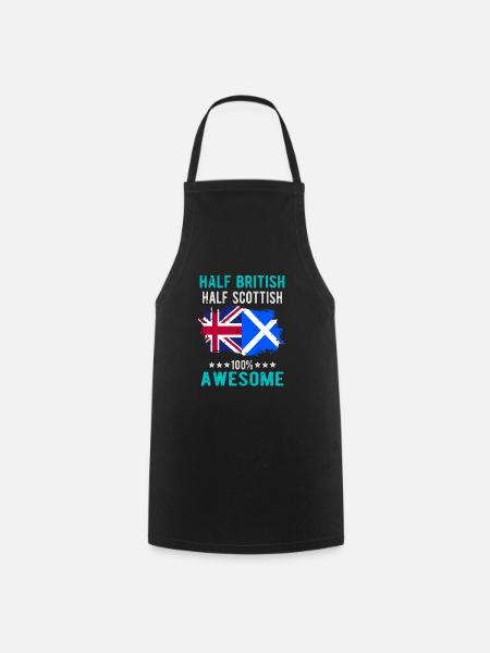 Moitié britannique moitié écossais - Tablier de cuisine - noir