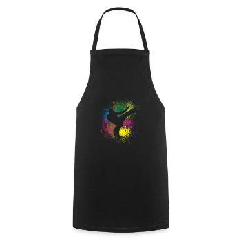 | d’art martial brésilien Capoeira - Tablier de cuisine - noir - Devant - AI Model Male 185 dark (185cm)