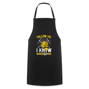 Gold Flooding Gold Mining - Cooking Apron - black - Front - AI Model Male 185 dark (185cm)