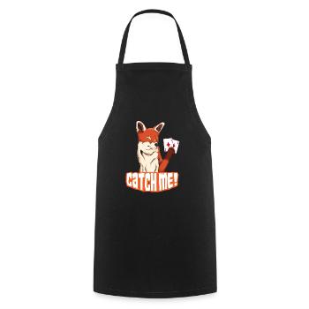 Catch Me Fox caught double head - Cooking Apron - black - Front - AI Model Male 185 dark (185cm)