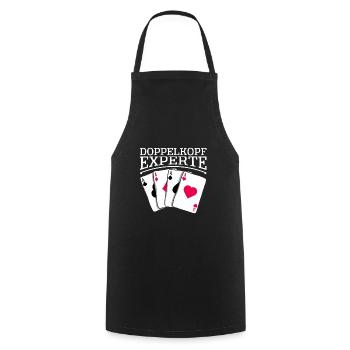 Card Game Double Head Expert Playing Cards - Cooking Apron - black - Front - AI Model Male 185 dark (185cm)