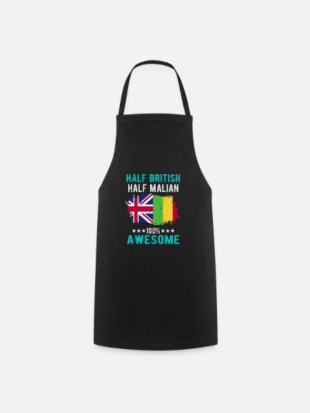 Moitié britannique moitié maliens - Tablier de cuisine - noir