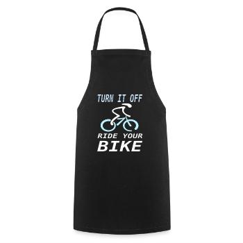 Radfahrer Spruch Fahrradfahren Radtour Geschenk - Kochschürze - Schwarz - Vorne - AI Model Male 185 dark (185cm)
