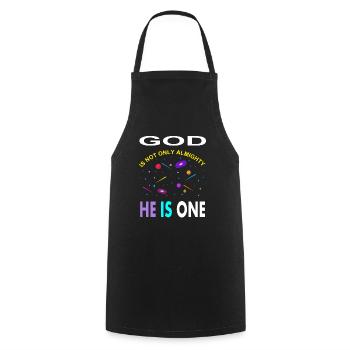 Allah est seulement Dieu est un poison musulman tout-puissant - Tablier de cuisine - noir - Devant - AI Model Male 185 dark (185cm)