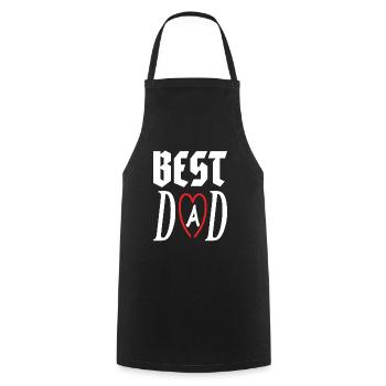 meilleur père Papa meilleur papa papa idée cadeau - Tablier de cuisine - noir - Devant - AI Model Male 185 dark (185cm)