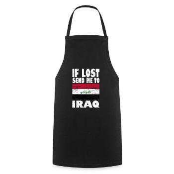Iraq Flag Slogan - Cooking Apron - black - Front - AI Model Male 185 dark (185cm)