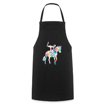 Voûte Volti Voûte Chevaux Chevaux Filles - Tablier de cuisine - noir - Devant - AI Model Male 185 dark (185cm)