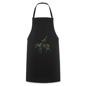 Voûte Volti Voûte Chevaux Chevaux Filles - Tablier de cuisine - noir - Devant - AI Model Male 185 dark (185cm)