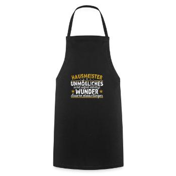Hausmeister Unmögliches sofort Wunder Haustechnik - Kochschürze - Schwarz - Vorne - AI Model Male 185 dark (185cm)