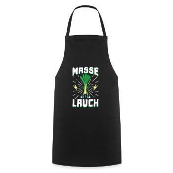 Lauch Kostüm Bodybuilding Satire Gym Jga - Kochschürze - Schwarz - Vorne - AI Model Male 185 dark (185cm)