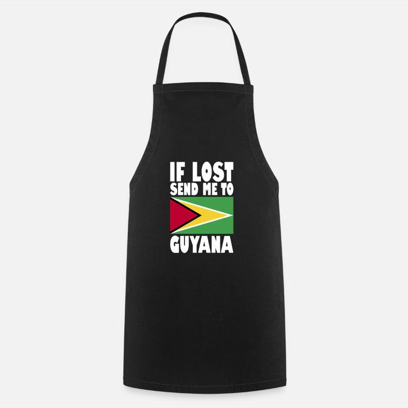 Drapeau du Guyana - Tablier de cuisine - noir