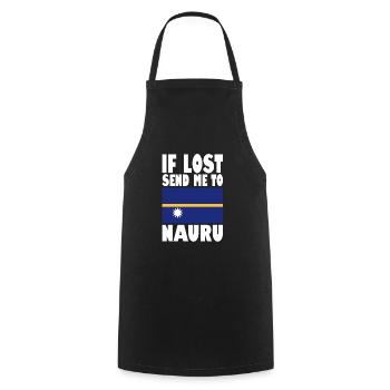 Nauru Flag Saying - Cooking Apron - black - Front - AI Model Male 185 dark (185cm)
