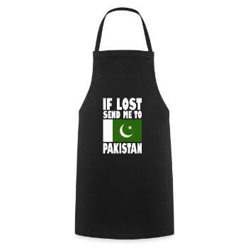 Pakistan Flag Saying - Cooking Apron - black - Front - AI Model Male 185 dark (185cm)