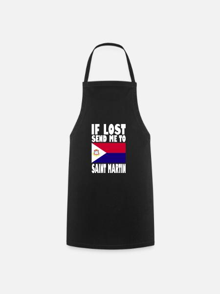Drapeau Saint-Martin - Tablier de cuisine - noir