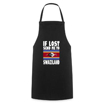Swasiland Flagge Spruch - Kochschürze - Schwarz - Vorne - AI Model Male 185 dark (185cm)