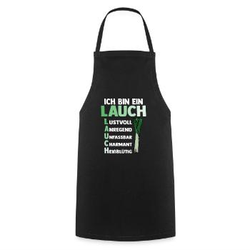 Lauch - Kochschürze - Schwarz - Vorne - AI Model Male 185 dark (185cm)