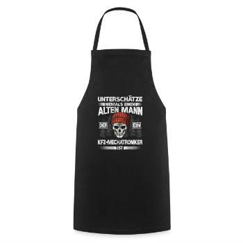 Kfz Mechatroniker - Kochschürze - Schwarz - Vorne - AI Model Male 185 dark (185cm)