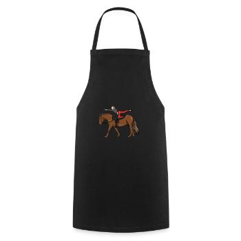 Voltigieren - Kochschürze - Schwarz - Vorne - AI Model Male 185 dark (185cm)