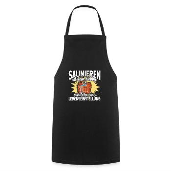 Sauna Schwitz Aufguss Saunakilt Bademantel - Kochschürze - Schwarz - Vorne - AI Model Male 185 dark (185cm)