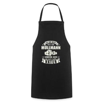 Müllmann - Kochschürze - Schwarz - Vorne - AI Model Male 185 dark (185cm)