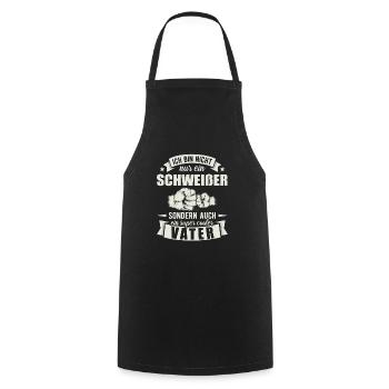 Schweißer Vater Papa Vatertag Metallbauer - Kochschürze - Schwarz - Vorne - AI Model Male 185 dark (185cm)