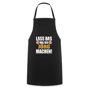 Lass das mal den Jörg machen - Kochschürze - Schwarz - Vorne - AI Model Male 185 dark (185cm)