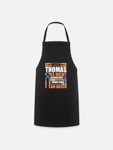 Vorname Thomas Name Geburtstag Geschenk - Kochschürze - Schwarz