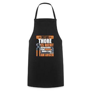 Vorname Thore Name Geburtstag Geschenk - Kochschürze - Schwarz - Vorne - AI Model Male 185 dark (185cm)