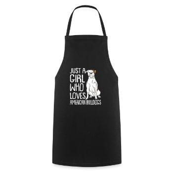 American Bulldog Chiens Cadeaux - Tablier de cuisine - noir - Devant - AI Model Male 185 dark (185cm)