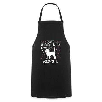 Beagle Gift Dogs - Cooking Apron - black - Front - AI Model Male 185 dark (185cm)